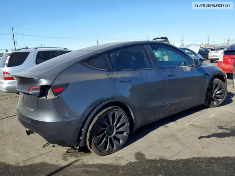 2020 Tesla Model Y VIN 5YJYGDEF0LF039597 фото 3