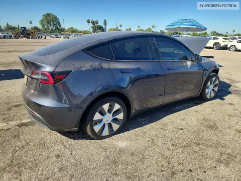 5YJYGDEE9LF017816 — 2020 Tesla Model Y, фото 3 с аукциона Copart 16.10.2026, Передняя часть