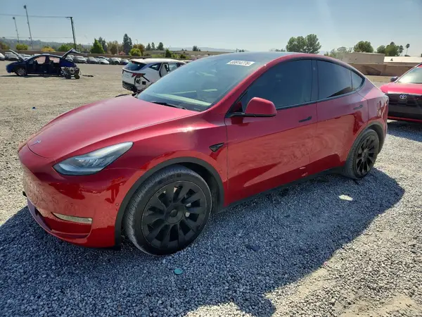 5YJYGAEE8MF222754 — 2021 Tesla Model Y, Град (Hail), фото до ремонта