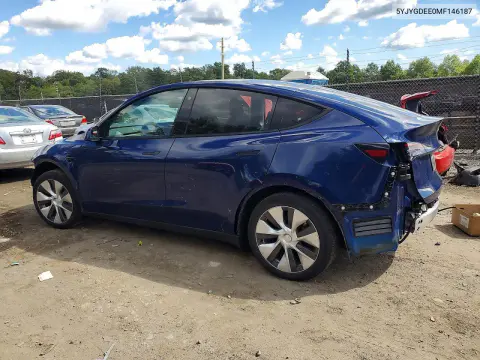 2021 Tesla Model Y VIN 5YJYGDEE0MF146187 фото 2