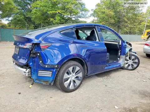 2021 Tesla Model Y VIN 5YJYGDEE0MF146187 фото 3