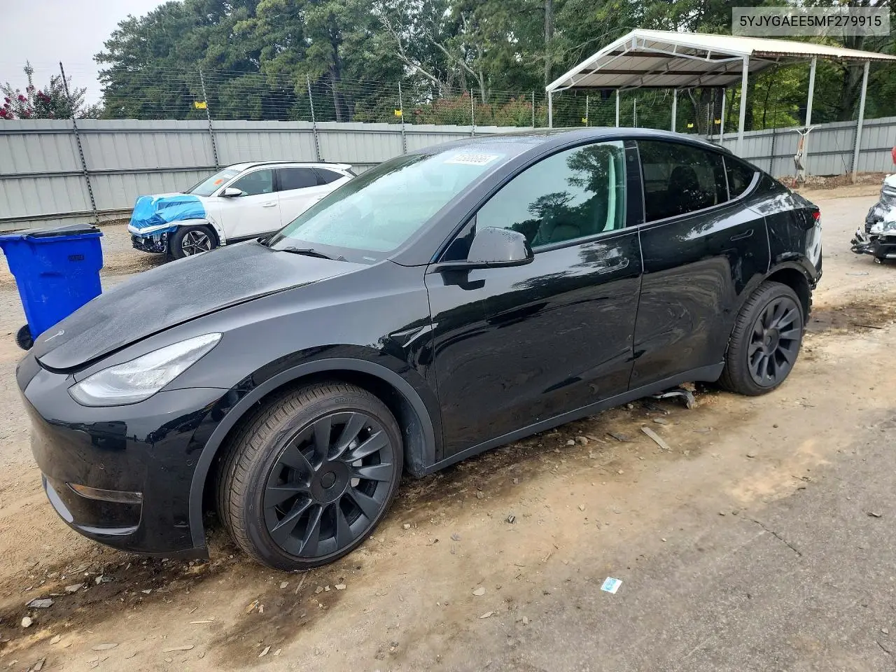 2021 Tesla Model Y VIN 5YJYGAEE5MF279915 фото 1