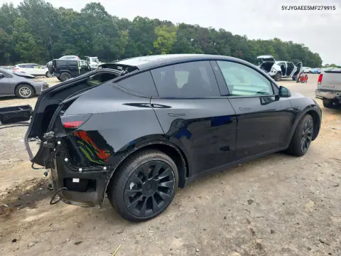 2021 Tesla Model Y VIN 5YJYGAEE5MF279915 фото 3