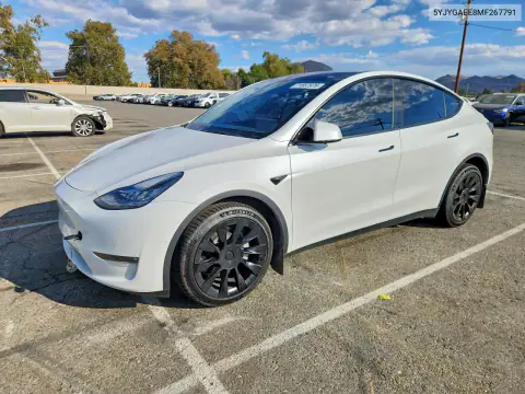 2021 Tesla Model Y VIN 5YJYGAEE8MF267791 фото 1