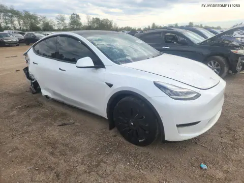 2021 Tesla Model Y VIN 5YJYGDEE0MF119250 фото 4