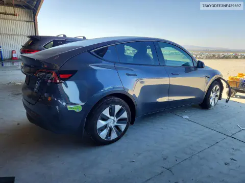 2022 Tesla Model Y VIN 7SAYGDEE3NF439697 фото 3