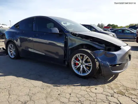 2022 Tesla Model Y VIN 7SAYGDEF3NF393118 фото 4