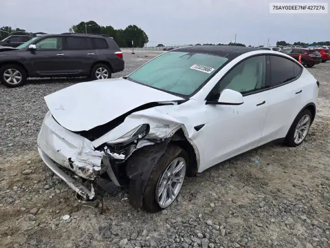 7SAYGDEE7NF427276 — 2022 Tesla Model Y, Передняя часть, фото до ремонта