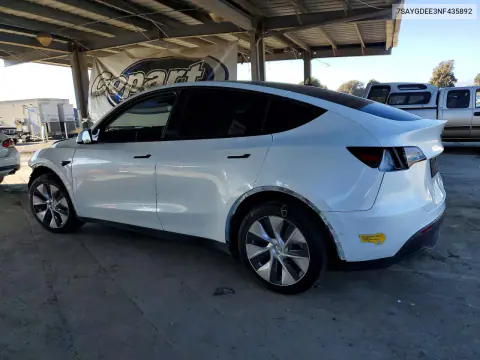 2022 Tesla Model Y VIN 7SAYGDEE3NF435892 фото 2