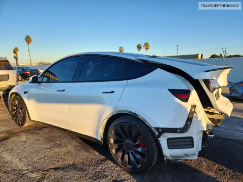 2022 Tesla Model Y VIN 7SAYGDEF7NF488622 фото 2