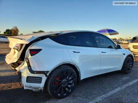 2022 Tesla Model Y VIN 7SAYGDEF7NF488622 фото 3