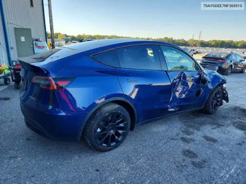 2022 Tesla Model Y VIN 7SAYGDEE7NF365510 фото 3