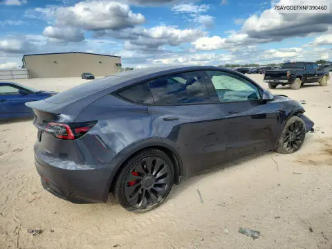 2022 Tesla Model Y VIN 7SAYGDEFXNF390460 фото 3