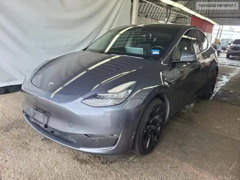 7SAYGDEE1NF387017 — 2022 Tesla Model Y, фото 2 с аукциона Copart 15.10.2026, Естественный износ