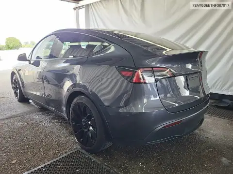 7SAYGDEE1NF387017 — 2022 Tesla Model Y, фото 3 с аукциона Copart 15.10.2026, Естественный износ