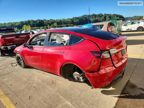 7SAYGDEE0PF757571 — 2023 Tesla Model Y, фото 2 с аукциона Copart, Повреждения со всех сторон