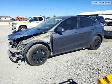 7SAYGDEE3PF761484 — 2023 Tesla Model Y, Передняя часть, фото до ремонта