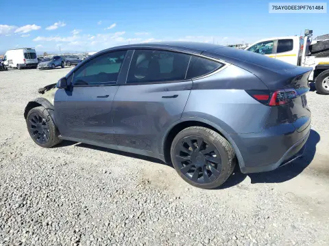 2023 Tesla Model Y VIN 7SAYGDEE3PF761484 фото 2