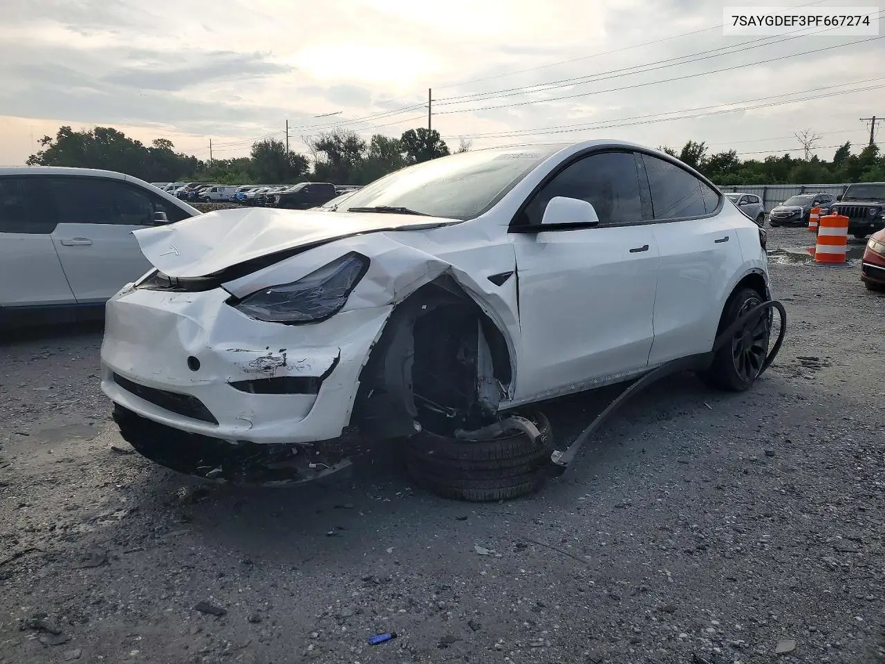 2023 Tesla Model Y VIN 7SAYGDEF3PF667274 фото 1