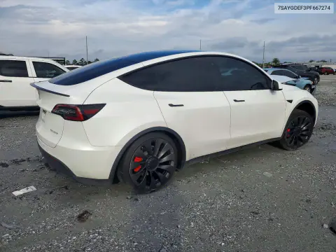 2023 Tesla Model Y VIN 7SAYGDEF3PF667274 фото 3