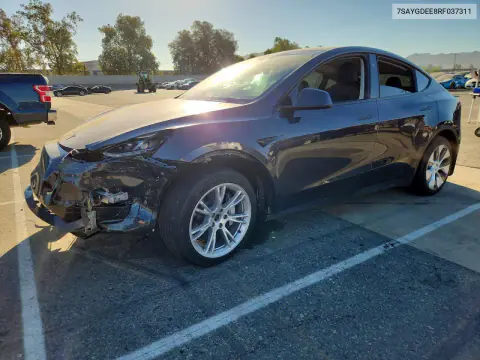 2024 Tesla Model Y VIN 7SAYGDEE8RF037311 фото 1