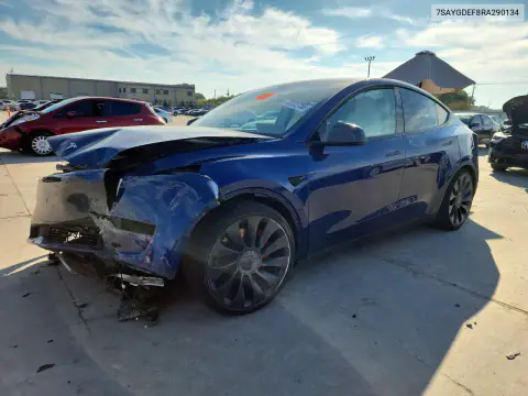7SAYGDEF8RA290134 — 2024 Tesla Model Y, Передняя часть, фото до ремонта