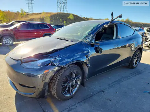 2024 Tesla Model Y VIN 7SAYGDEE4RF120718 фото 1