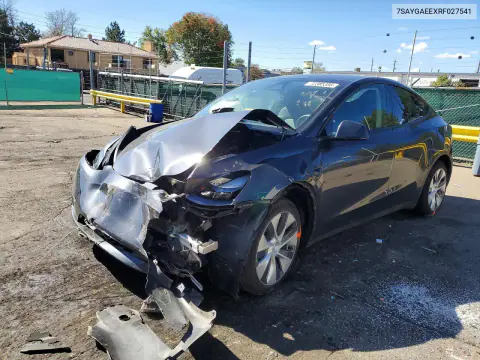 2024 Tesla Model Y VIN 7SAYGAEEXRF027541 фото 1