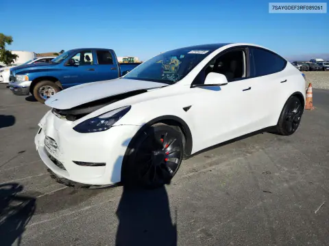 7SAYGDEF3RF089261 — 2024 Tesla Model Y, Передняя часть, фото до ремонта