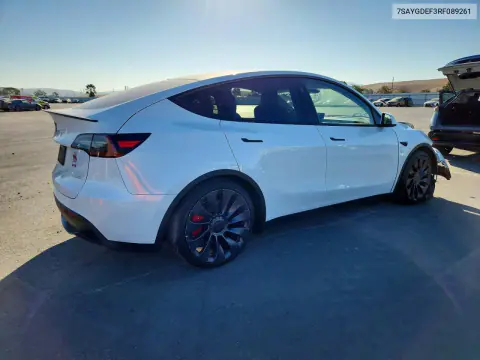 2024 Tesla Model Y VIN 7SAYGDEF3RF089261 фото 3