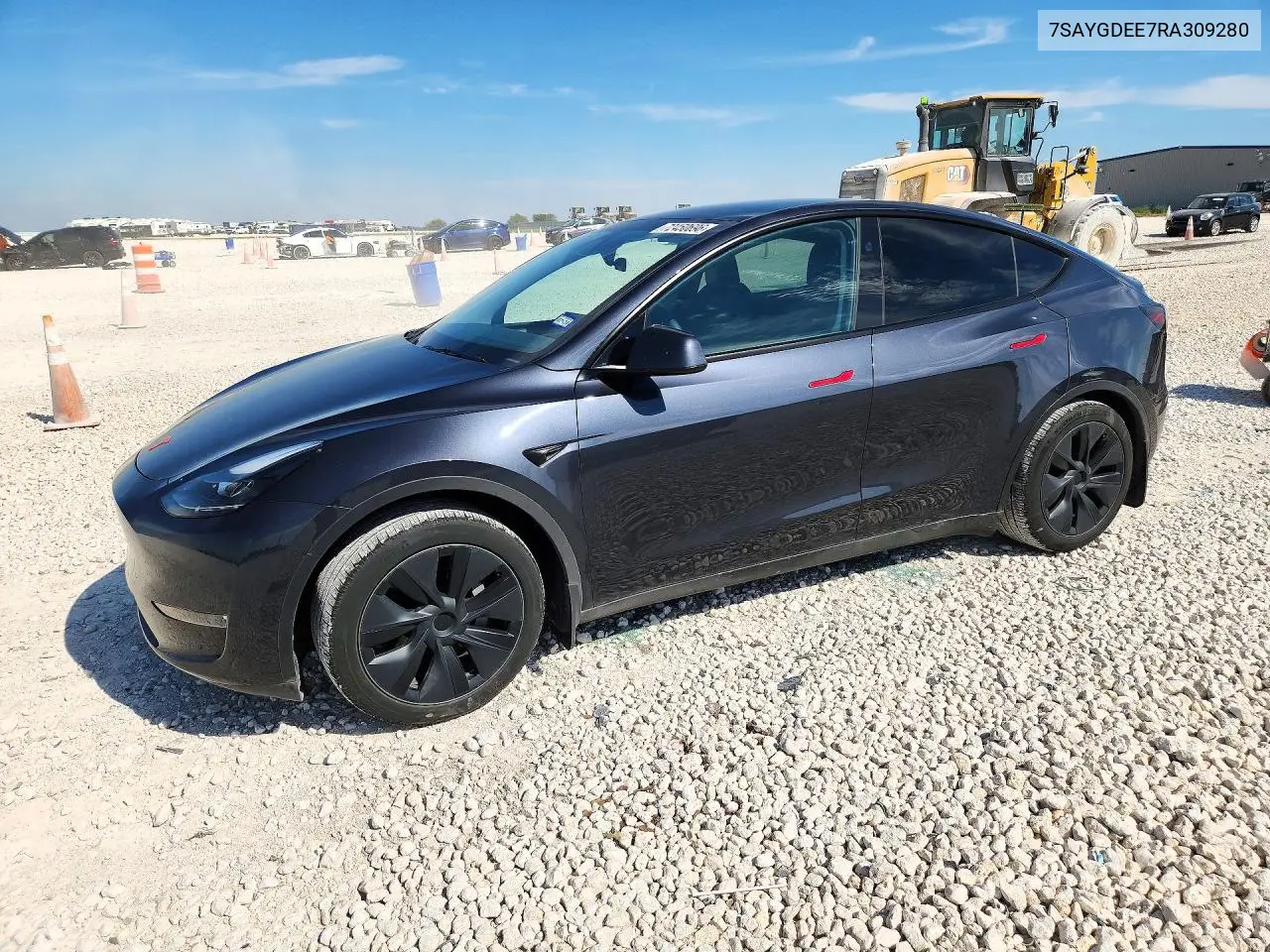 2024 Tesla Model Y VIN 7SAYGDEE7RA309280 фото 1