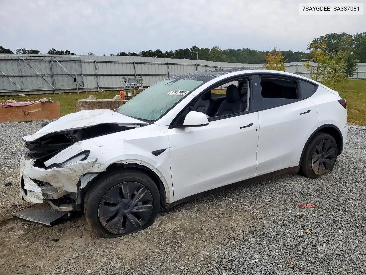 2025 Tesla Model Y VIN 7SAYGDEE1SA337081 фото 1
