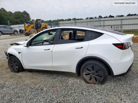 2025 Tesla Model Y VIN 7SAYGDEE1SA337081 фото 2