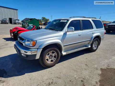JT3GN86R520244786 — 2002 Toyota 4RUNNER, Задняя часть, фото до ремонта