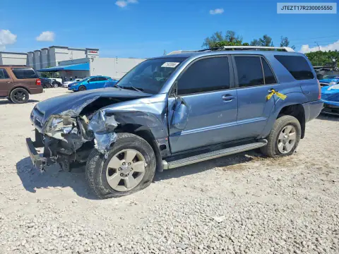 JTEZT17R230005550 — 2003 Toyota 4RUNNER, Передняя часть, фото до ремонта