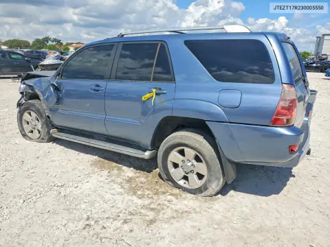 2003 Toyota 4Runner Limited VIN JTEZT17R230005550 фото 2