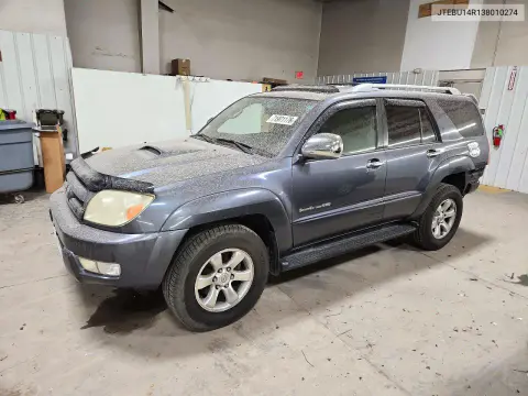 JTEBU14R138010274 — 2003 Toyota 4RUNNER, Задняя часть, фото до ремонта