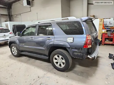 2003 Toyota 4Runner Sport Edition VIN JTEBU14R138010274 фото 2