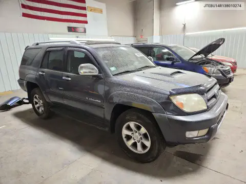 2003 Toyota 4Runner Sport Edition VIN JTEBU14R138010274 фото 4