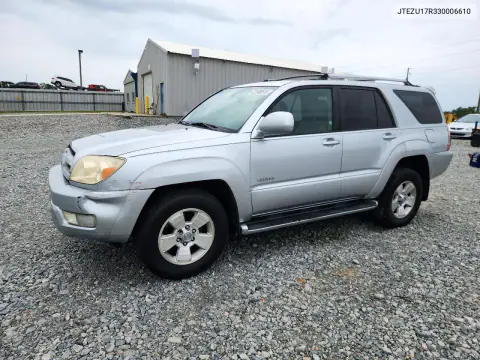 JTEZU17R330006610 — 2003 Toyota 4RUNNER, Передняя часть, фото до ремонта