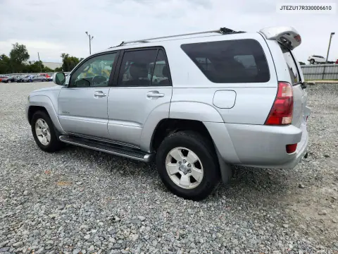 2003 Toyota 4Runner Limited VIN JTEZU17R330006610 фото 2