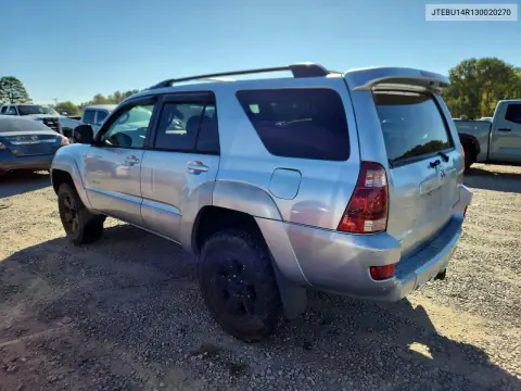 2003 Toyota 4Runner Sr5 VIN JTEBU14R130020270 фото 2