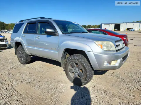 2003 Toyota 4Runner Sr5 VIN JTEBU14R130020270 фото 4