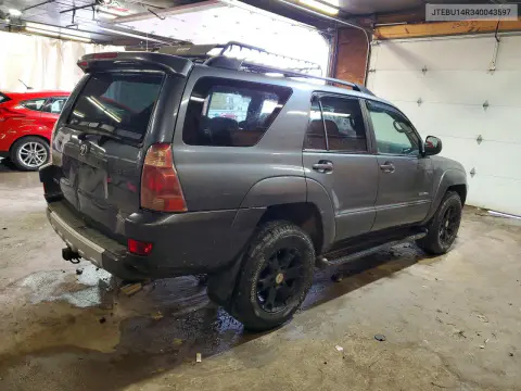 2004 Toyota 4Runner Sr5 VIN JTEBU14R340043597 фото 3