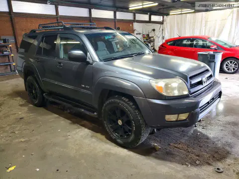 2004 Toyota 4Runner Sr5 VIN JTEBU14R340043597 фото 4