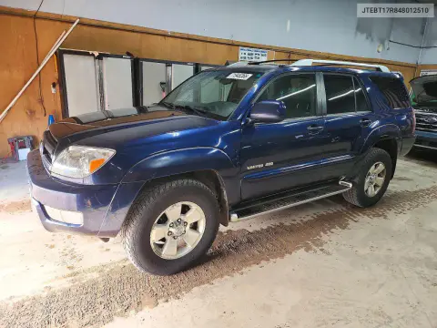 JTEBT17R848012510 — 2004 Toyota 4RUNNER, Передняя часть, фото до ремонта