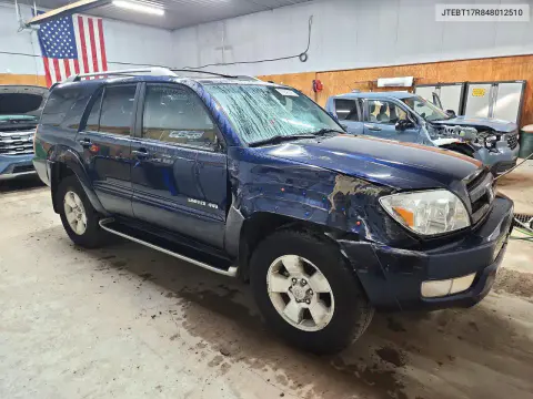 2004 Toyota 4Runner Limited VIN JTEBT17R848012510 фото 4