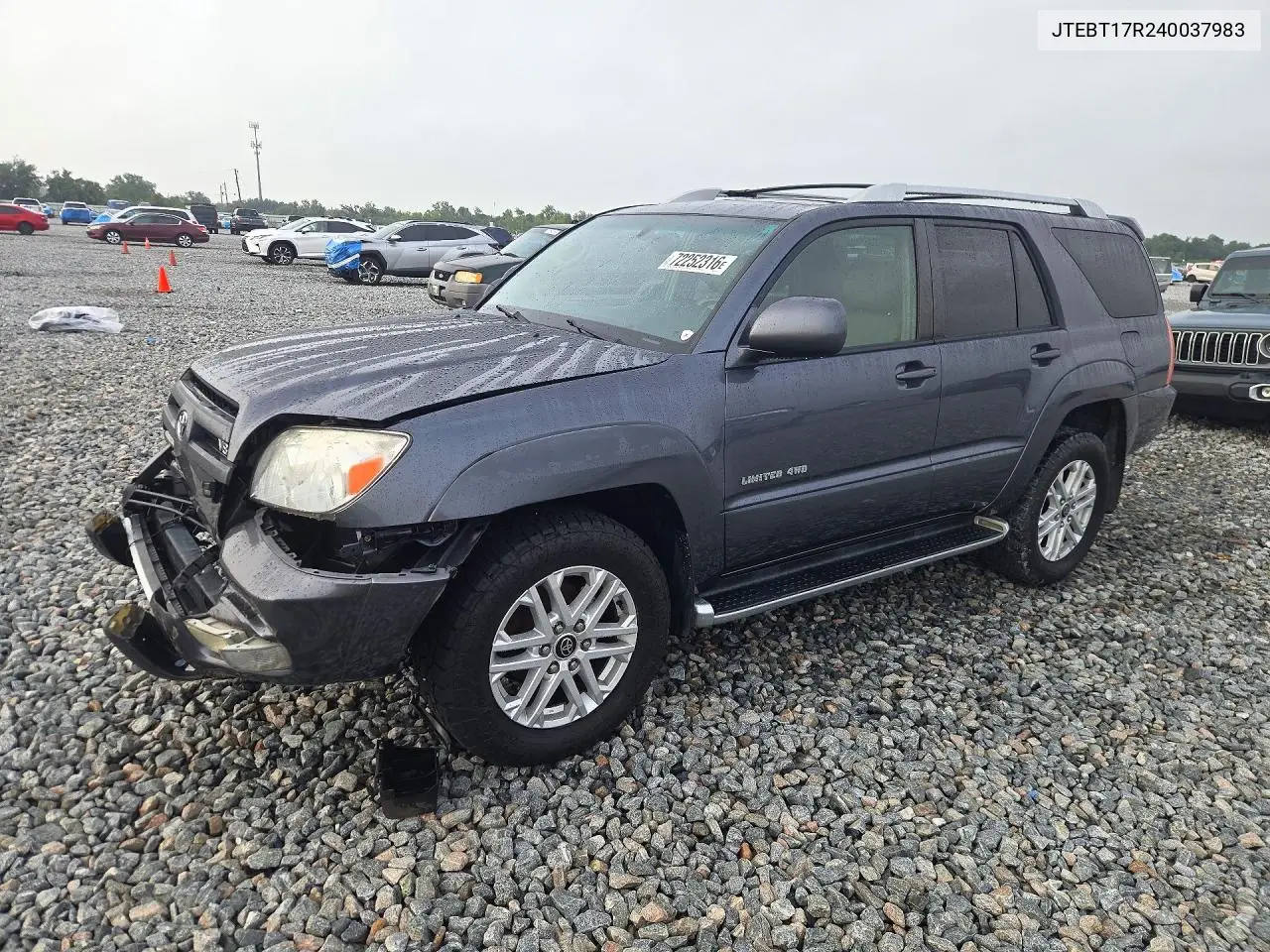 2004 Toyota 4Runner Limited VIN JTEBT17R240037983 фото 1