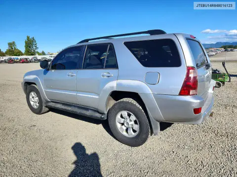 2004 Toyota 4Runner Sr5 VIN JTEBU14R848016123 фото 2