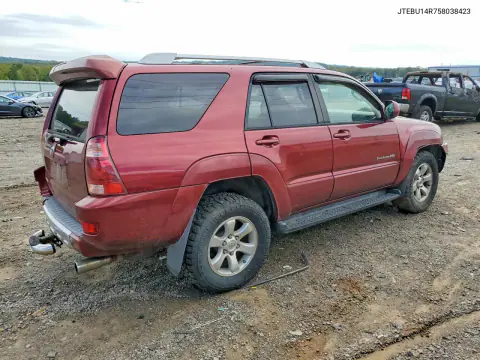 2005 Toyota 4Runner Sport Edition VIN JTEBU14R758038423 фото 3